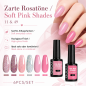 Preview: Set de 6 Vernis Gel UV Rose Glamour